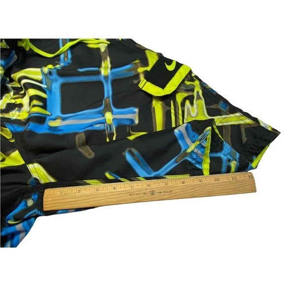 NIKE Men Boardshorts Swim Trunks Black Blue Green M 48-27 - Picture 5 of 7